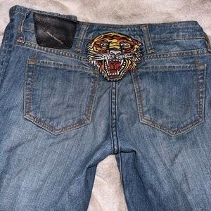 Vintage Christian Audigier - Ed Hardy Denim Jeans Tiger Embroidery 🐯